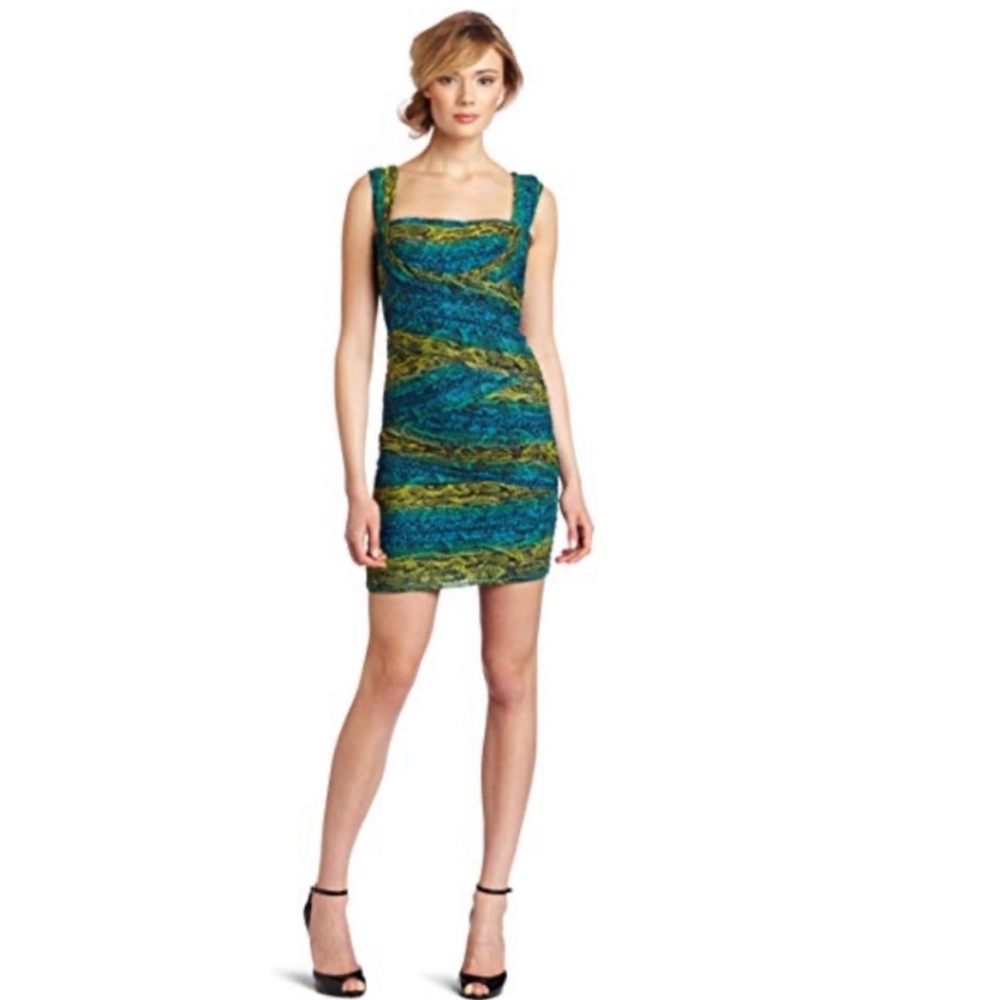 Bodycon BCBG Max Azria Ivita Snakeskin Mesh Dress